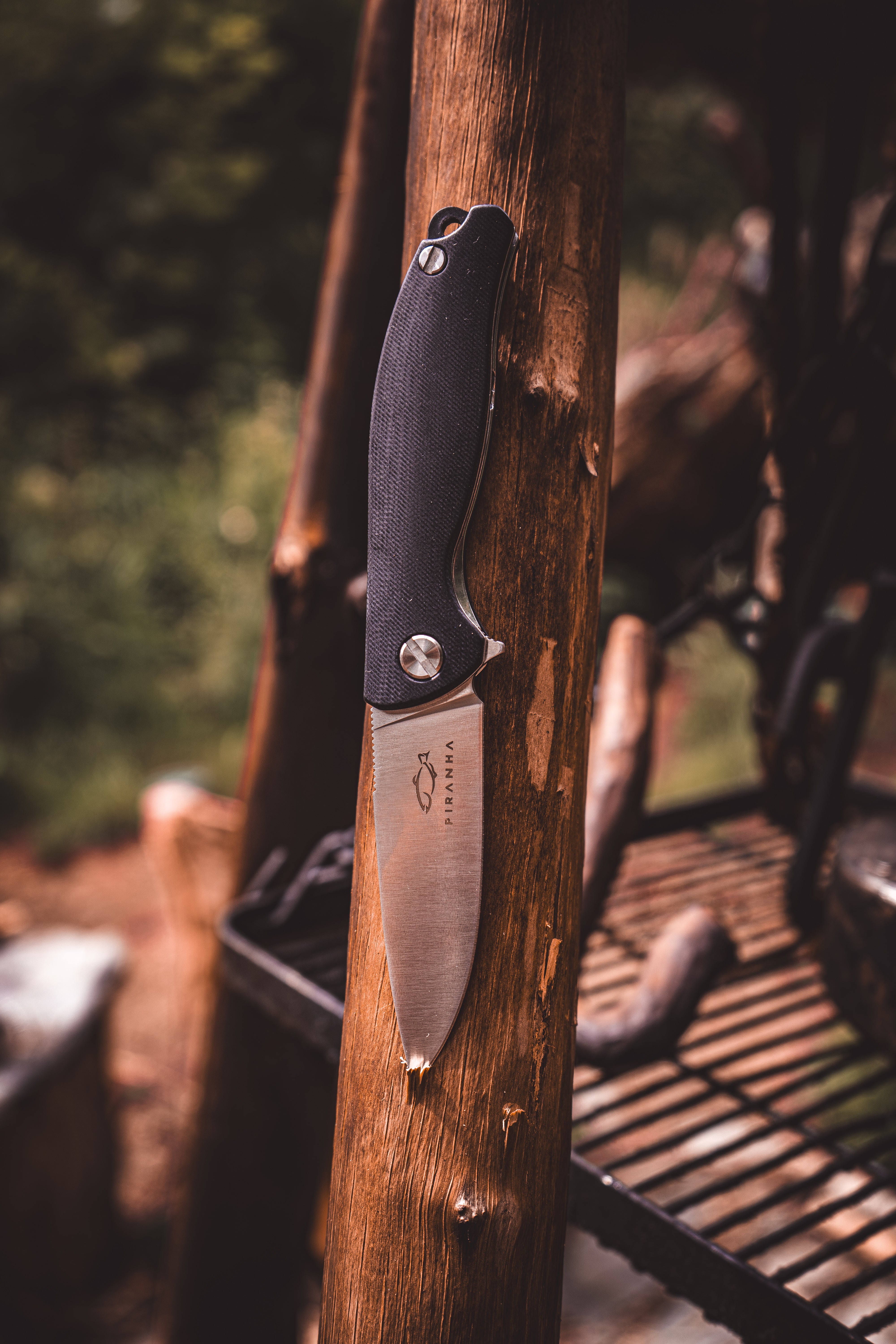 Bushcraft Messer Outdoor – D2 Stahl Klappmesser – Camping Survival Knife – G10 Griff - Silber