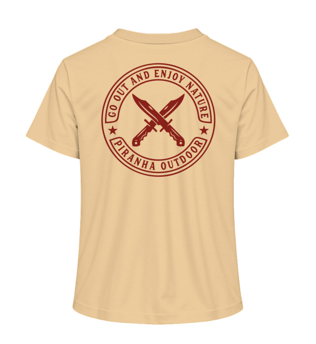 Piranha Outdoor Abenteuer Wildnis - Damen Premium Bio T-Shirt in Farbe Nispero