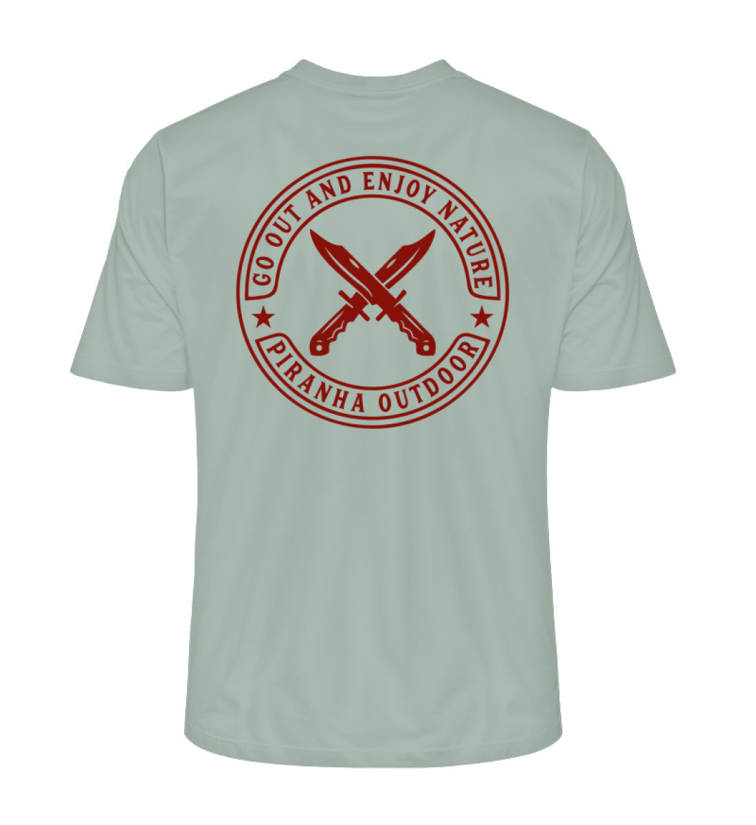 Piranha Outdoor Abenteuer Wildnis - Herren Premium Bio T-Shirt in Aloe
