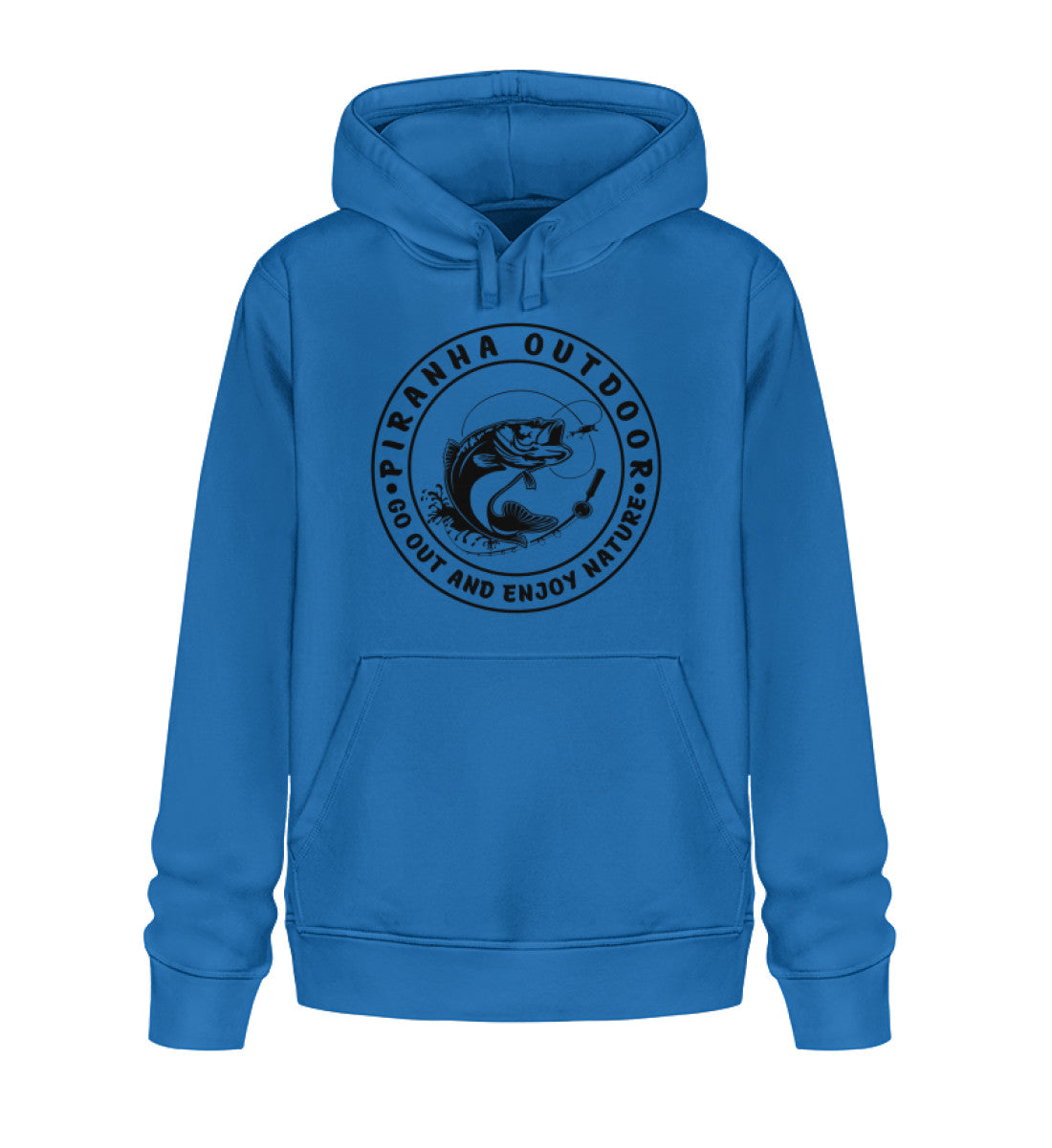 Piranha Outdoor Angeln - Unisex Bio Hoodie in Farbe Royal Blue