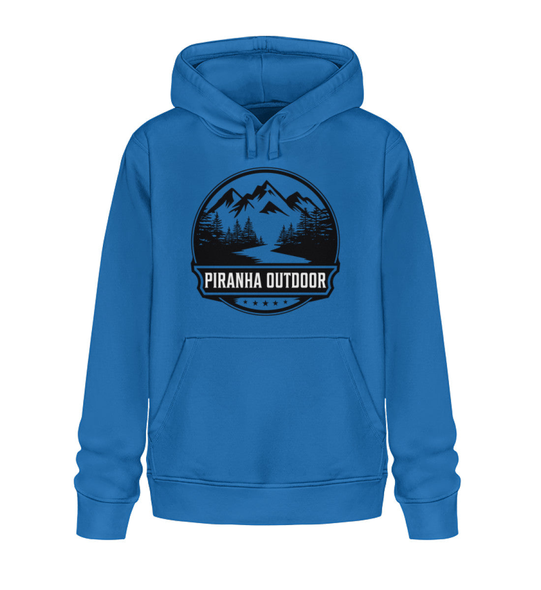 Piranha Outdoor Berg Abenteuer - Unisex Bio Hoodie in Farbe Royal Blue