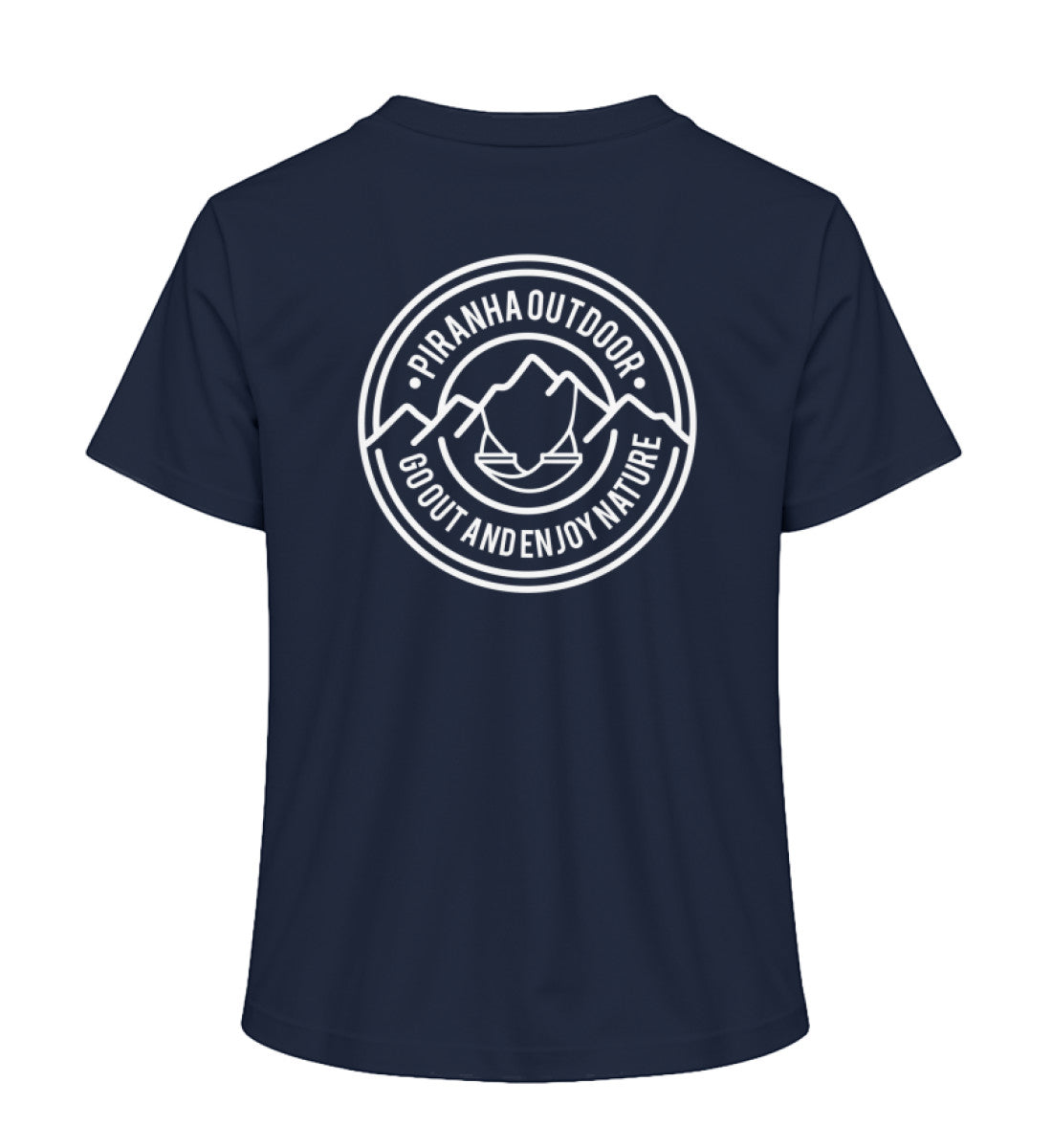 Piranha Outdoor Erlebe Natur - Damen Premium Bio T-Shirt in Farbe French Navy