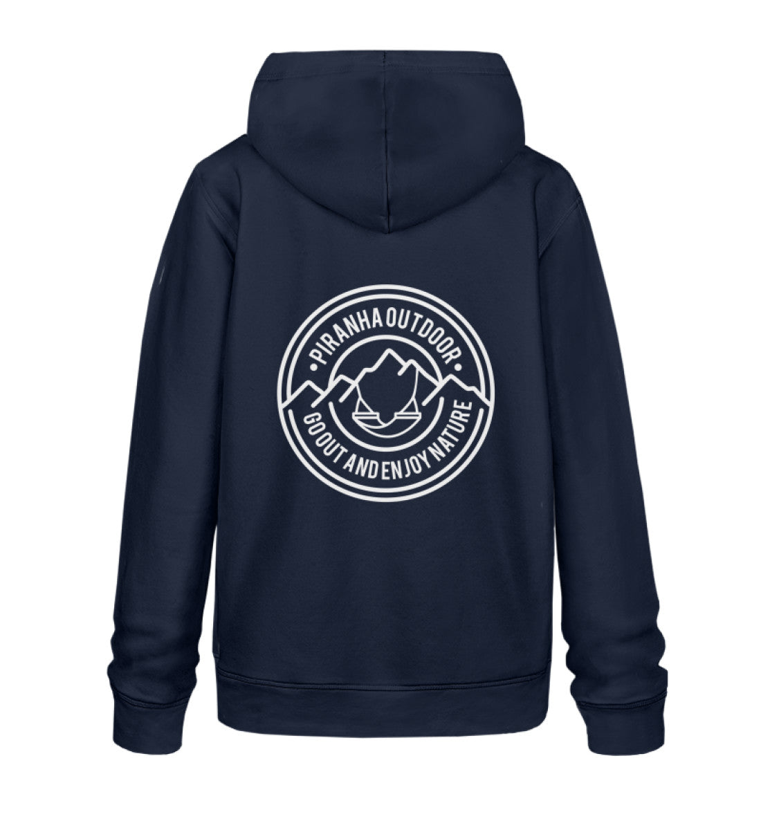 Piranha Outdoor Erlebe Natur - Unisex Bio Hoodie in Farbe French Navy