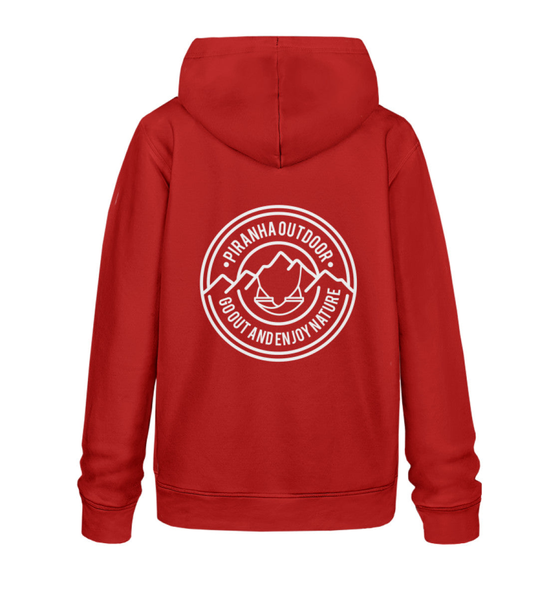 Piranha Outdoor Erlebe Natur - Unisex Bio Hoodie in Farbe Red