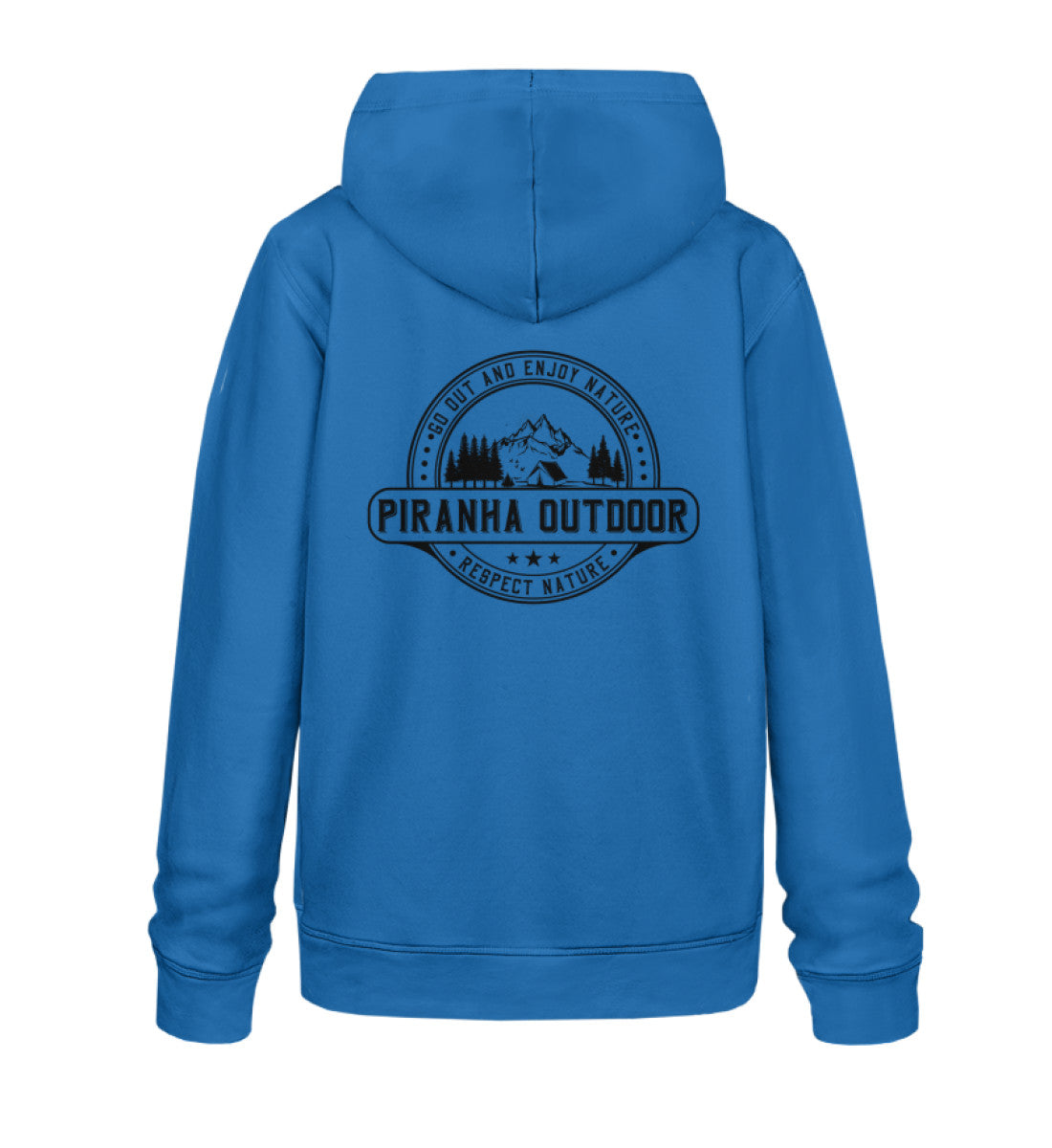 Piranha Outdoor Gipfel Erobern - Unisex Bio Hoodie in Farbe Royal Blue
