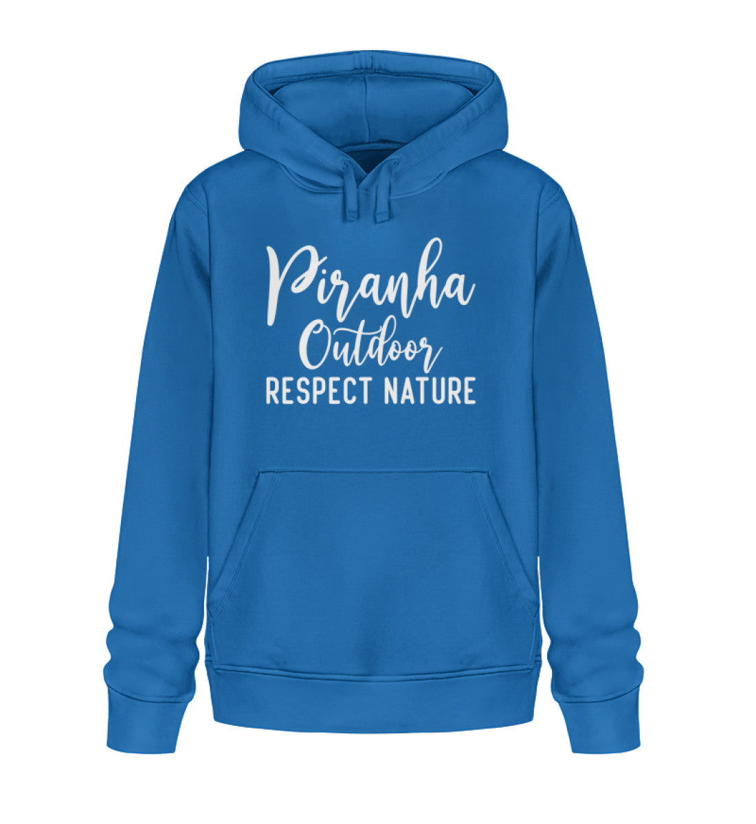 Piranha Outdoor Natur Respekt - Unisex Bio Hoodie in Farbe Royal Blue
