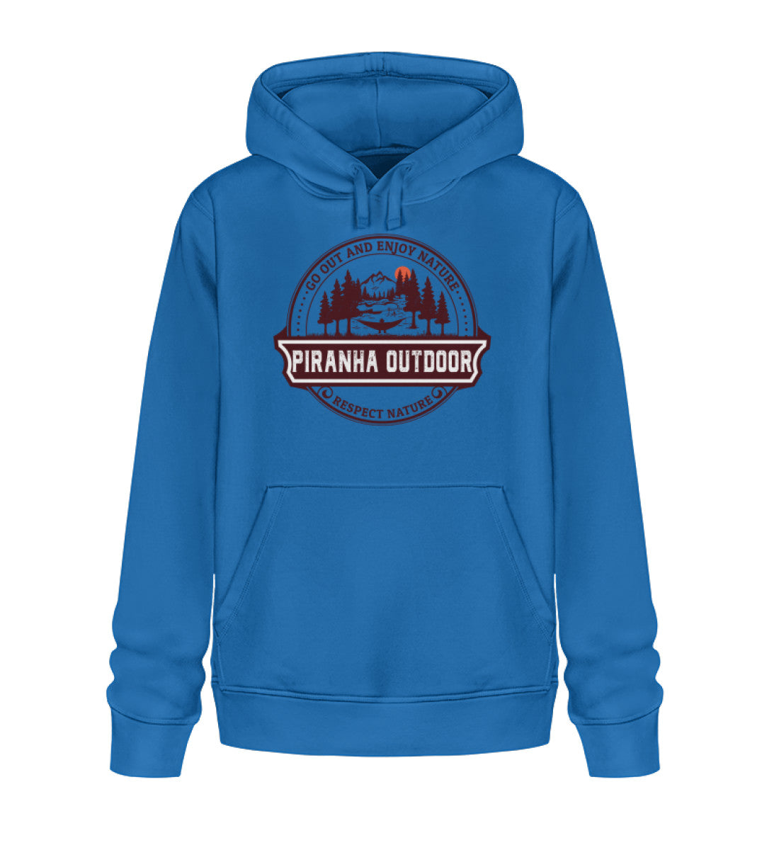 Piranha Outdoor Wald Harmonie - Unisex Bio Hoodie in Farbe Royal Blue