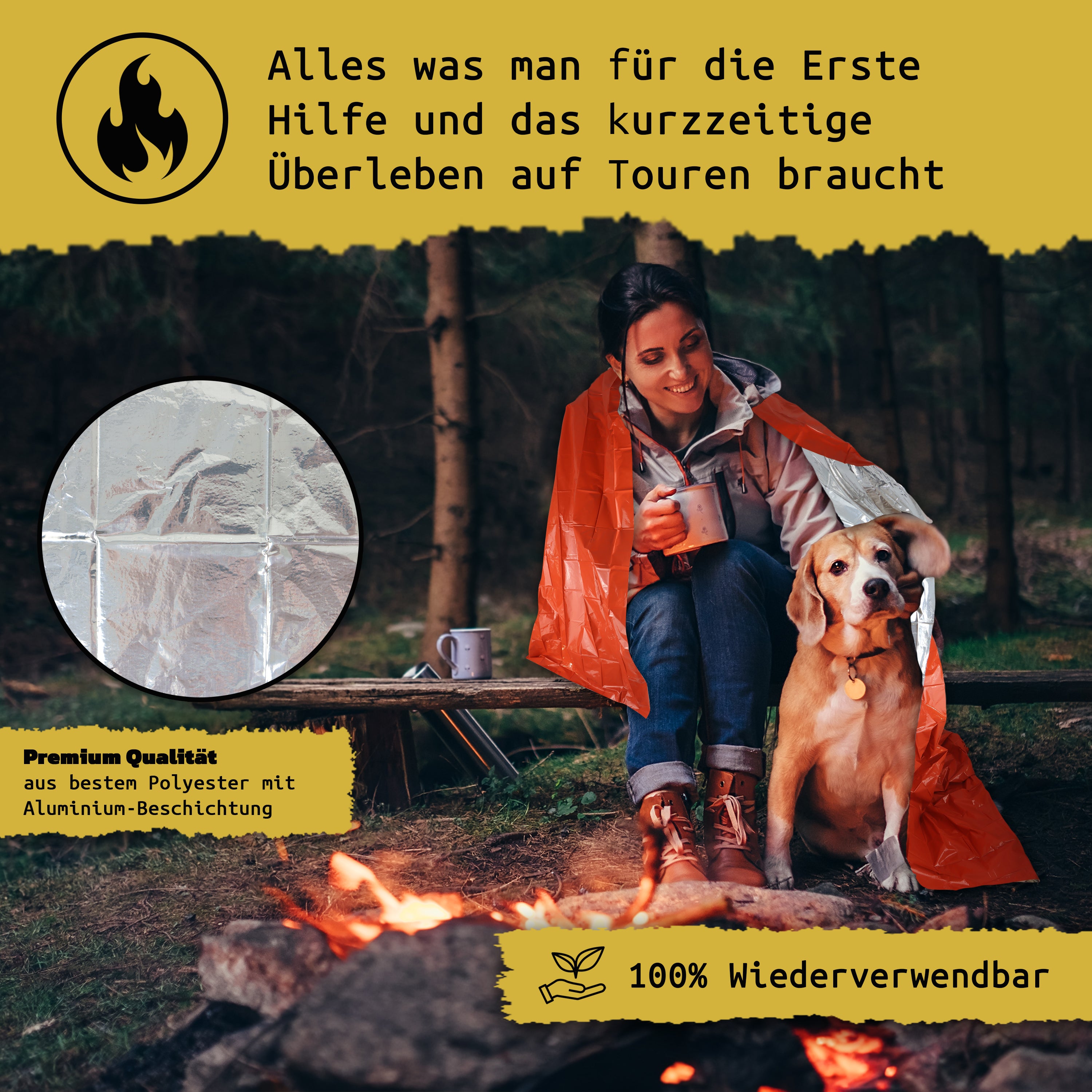 Survival Kit 63 in 1 in (Rot)