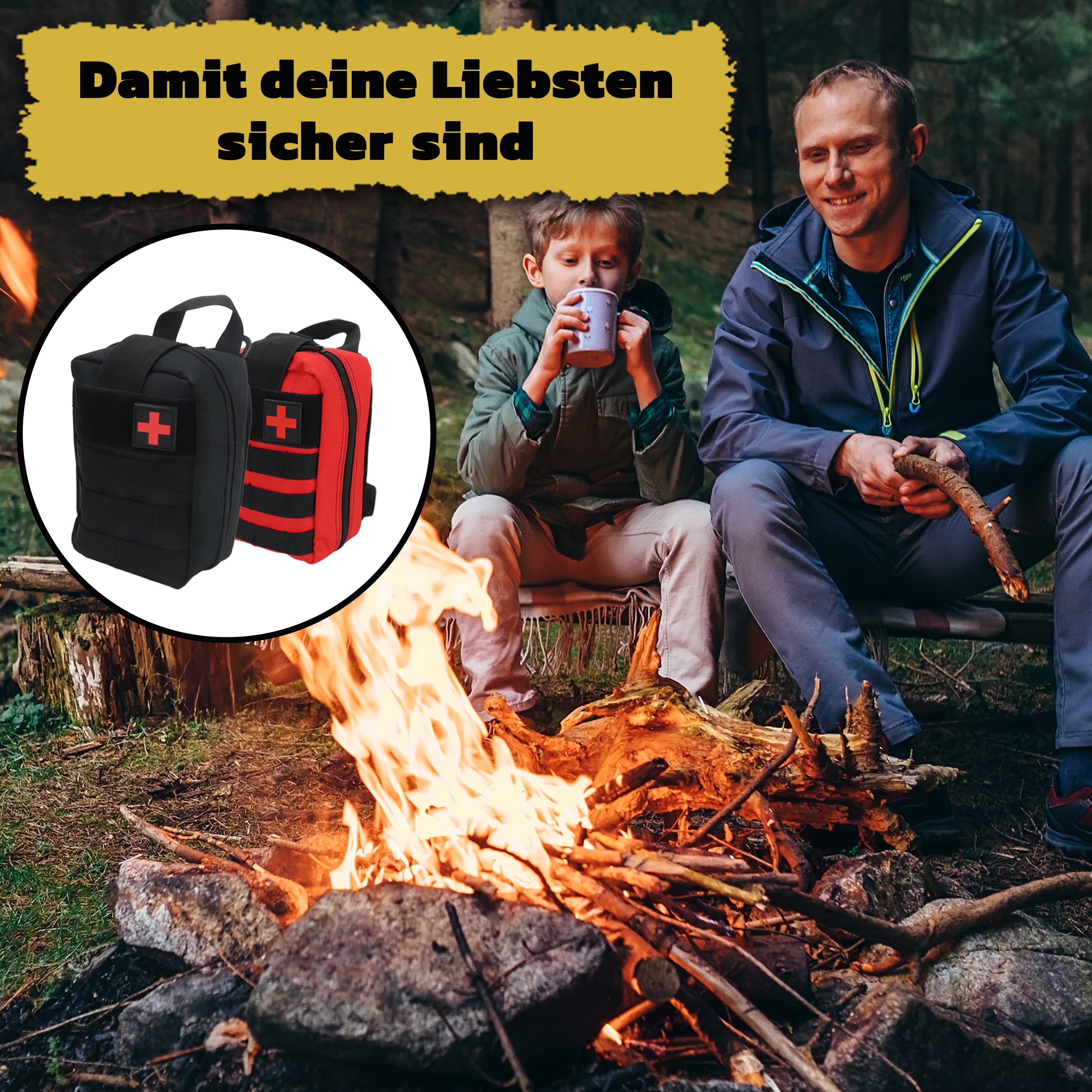 Survival Kit 63 in 1 in (Rot)