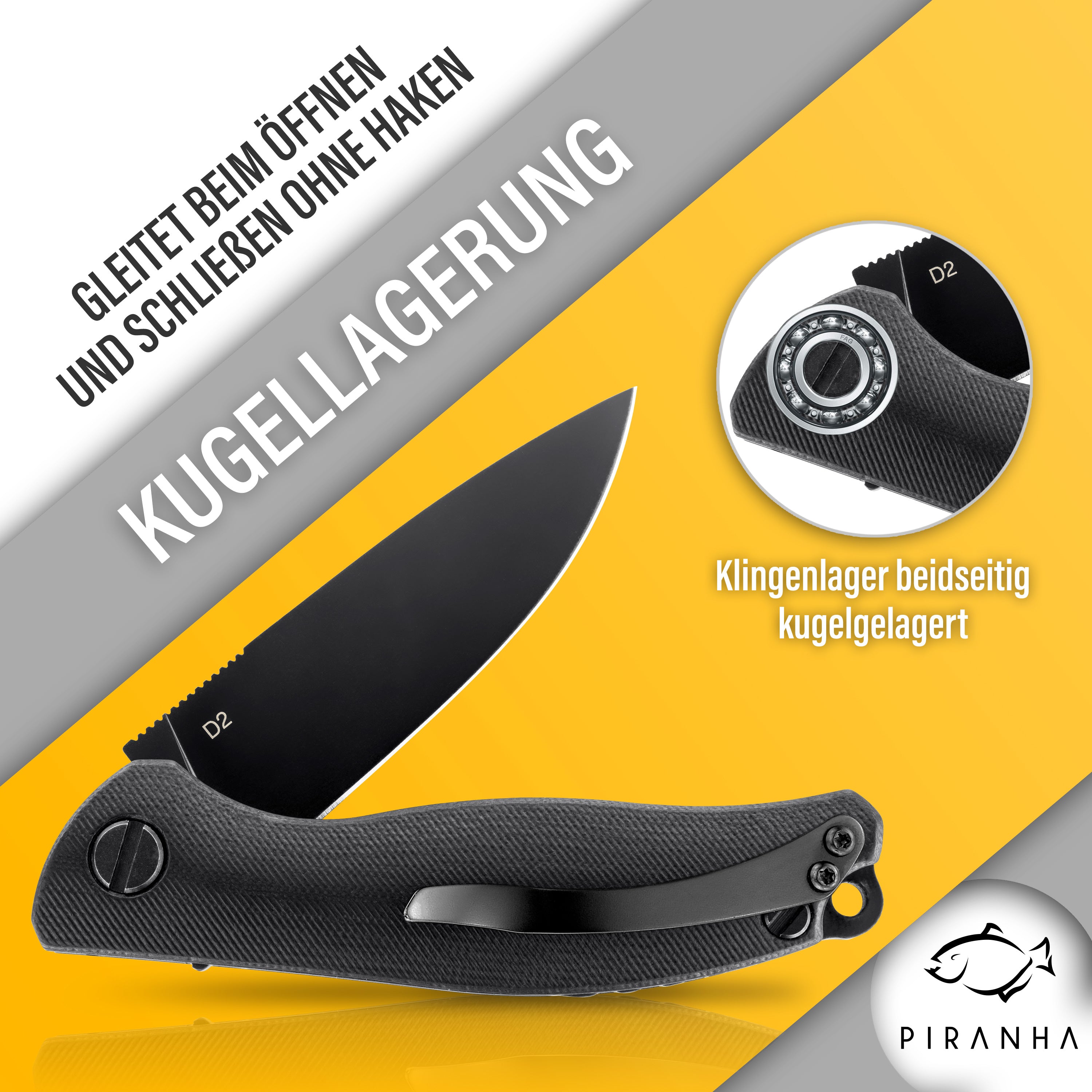 Outdoor folding knife Belleza Black