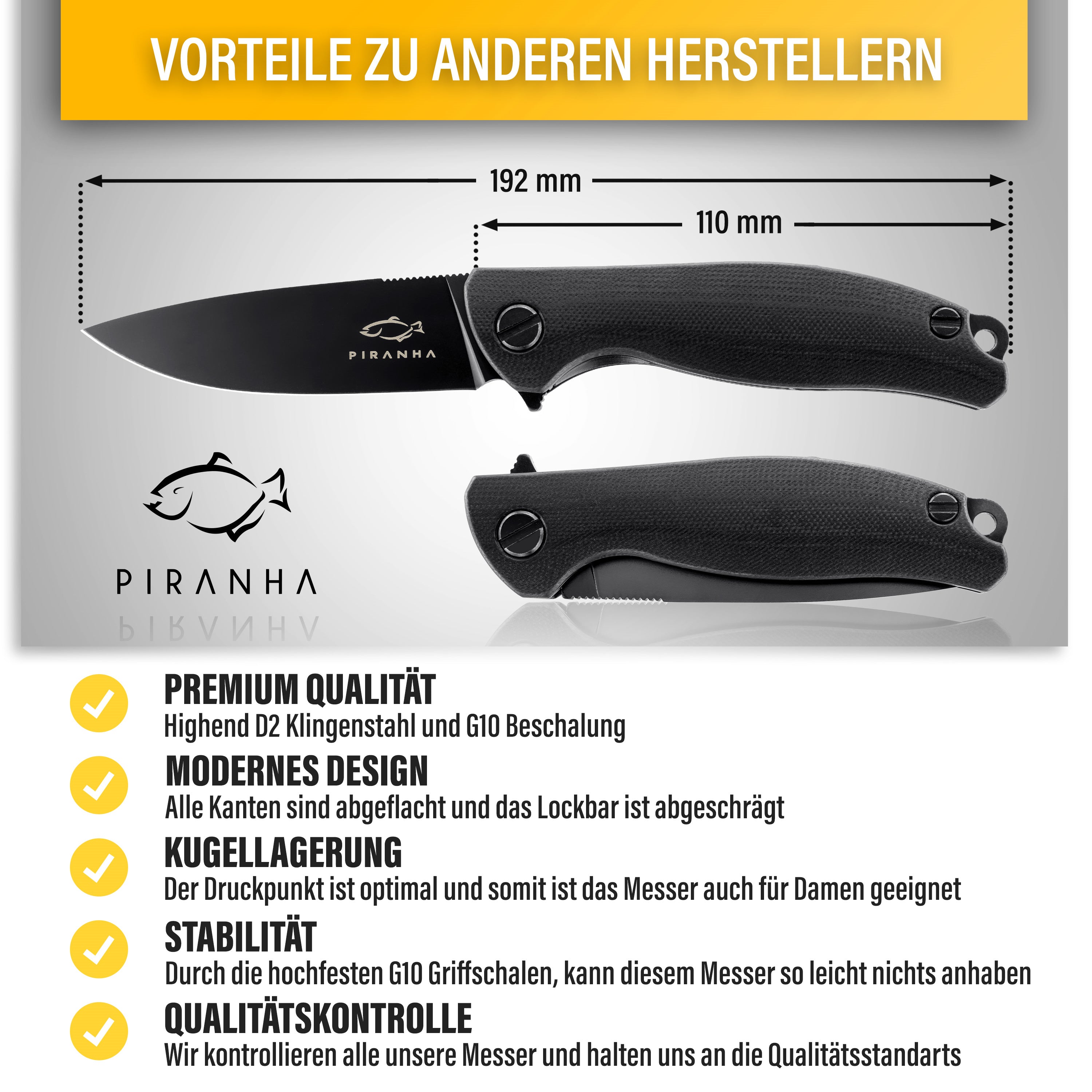 Outdoor folding knife Belleza Black