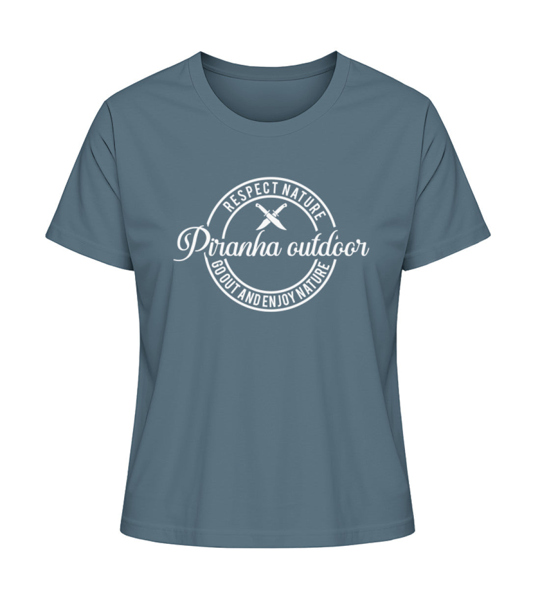 Piranha Outdoor Abenteuer Pur - Damen Premium Bio T-Shirt in Farbe Stargazer