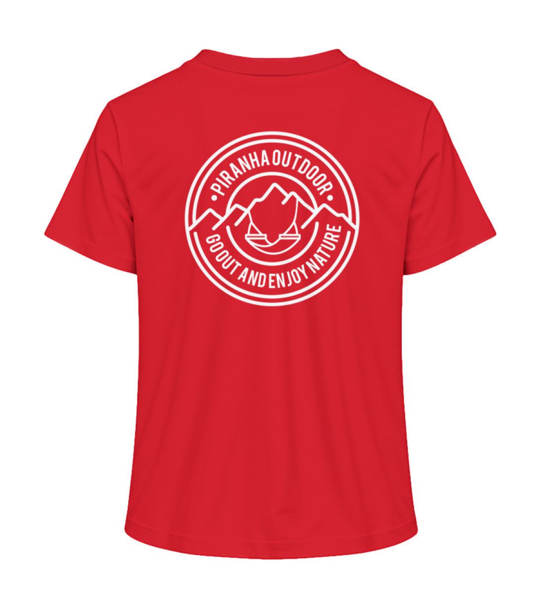 Piranha Outdoor Erlebe Natur - Damen Premium Bio T-Shirt in Farbe Red