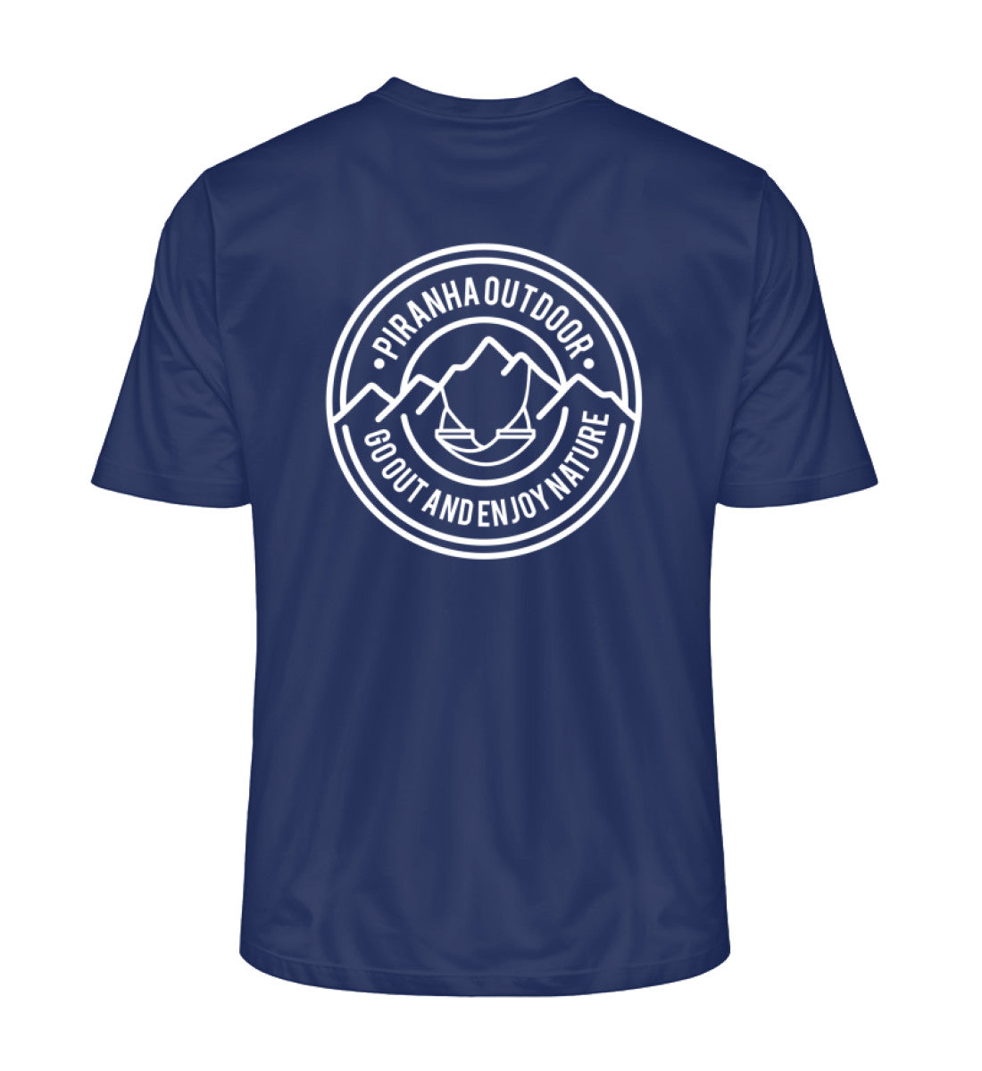 Piranha Outdoor Erlebe Natur - Herren Premium Bio T-Shirt in Farbe French Navy