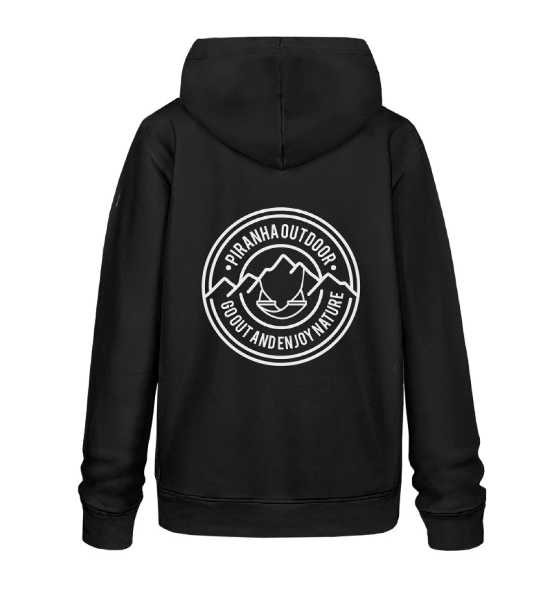 Piranha Outdoor Erlebe Natur - Unisex Bio Hoodie in Farbe Black