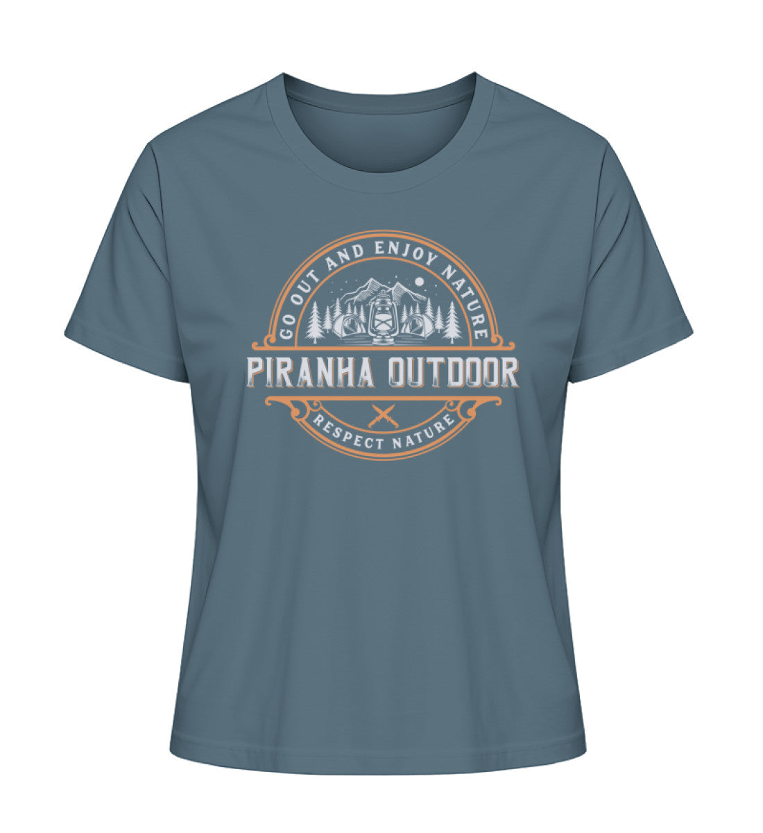 Piranha Outdoor Wildnis Entdecken - Damen Premium Bio T-Shirt in Farbe Stargazer