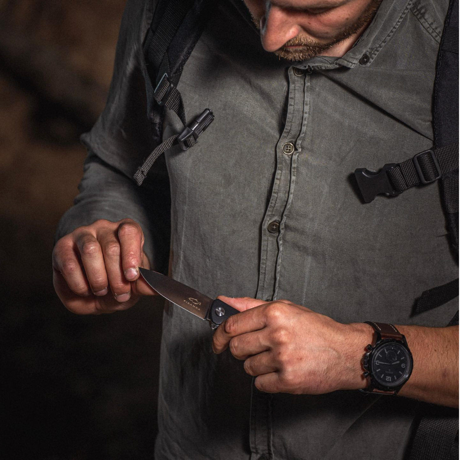 Bushcraft Messer Outdoor – D2 Stahl Klappmesser – Camping Survival Knife – G10 Griff - Silber