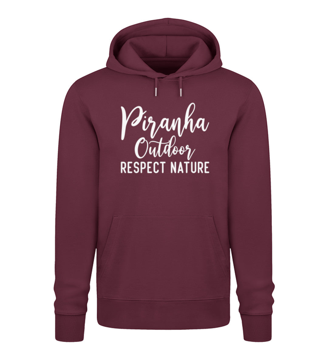 piranha-outdoor-natur-respekt-unisex-premium-bio-hoodie Burgundy-839