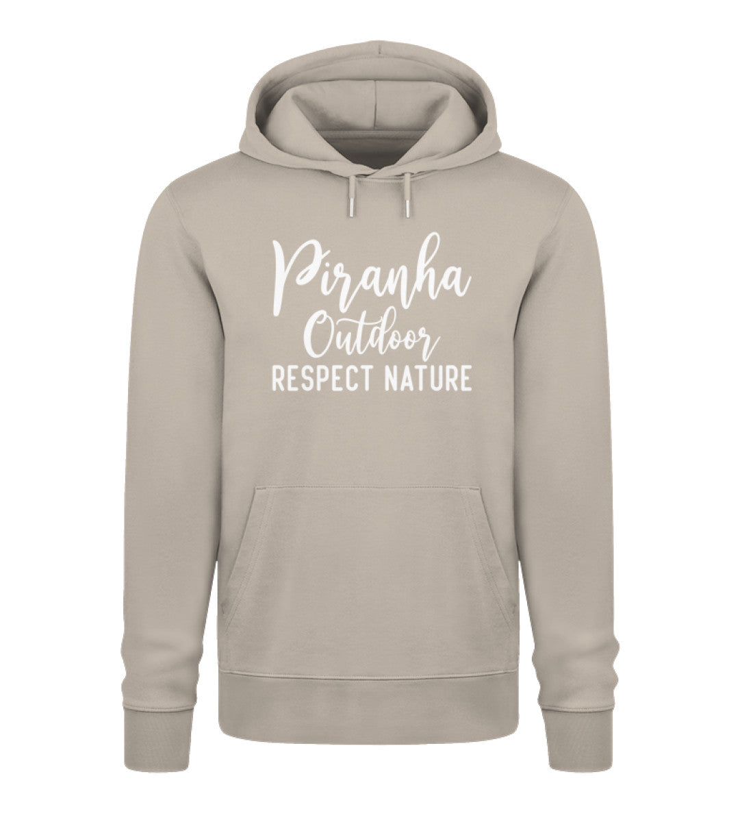 piranha-outdoor-natur-respekt-unisex-premium-bio-hoodie Desert Dust-7081