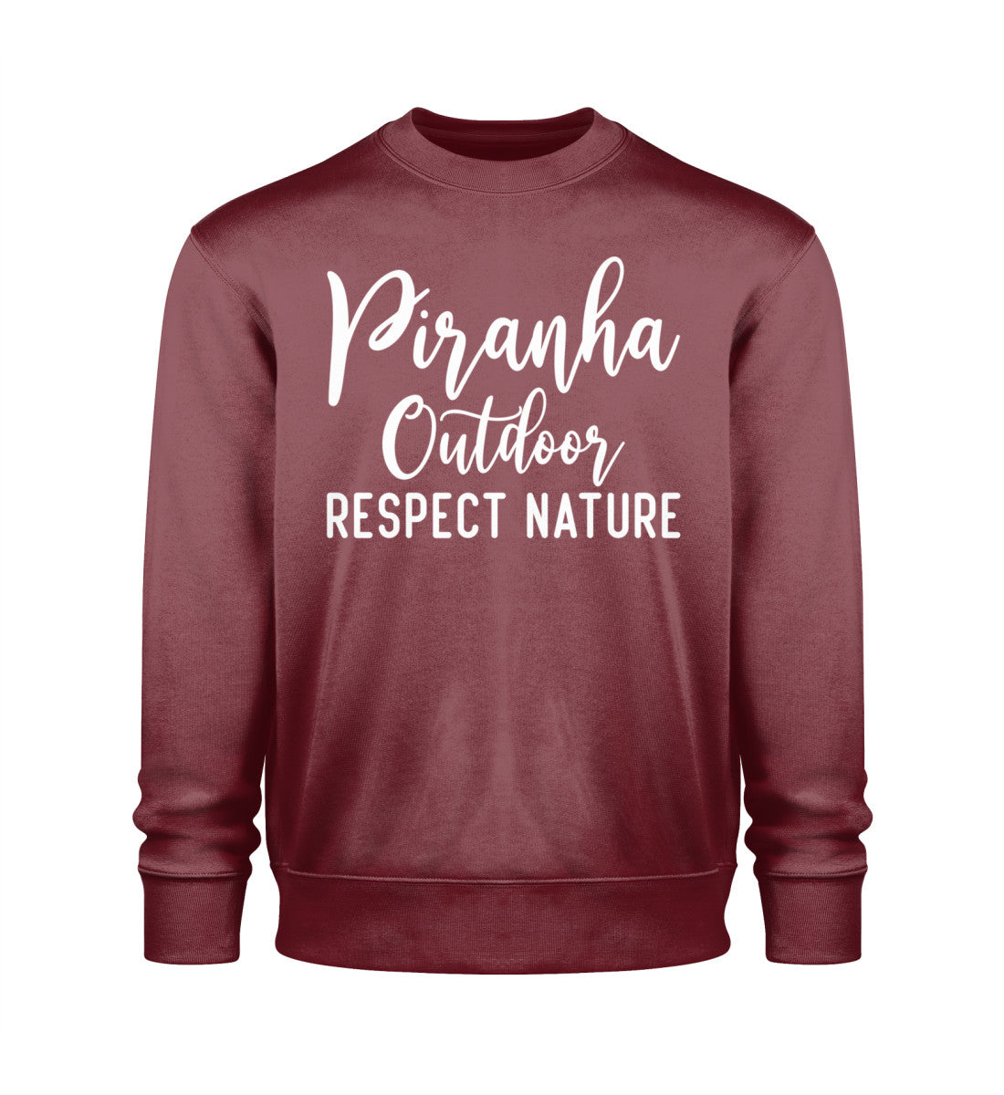 piranha-outdoor-natur-respekt-unisex-premium-sweatshirt Burgundy-6974