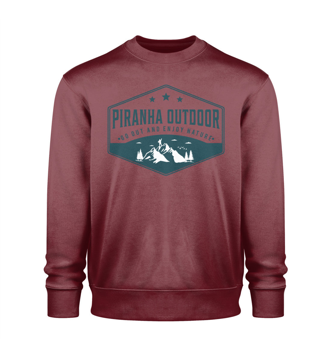 piranha-outdoor-natur-ruhe-changer-sweatshirt-2-0-st-st Burgundy-6974