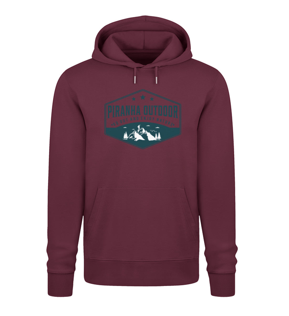 piranha-outdoor-natur-ruhe-unisex-organic-hoodie-2-0-st-st-1 Burgundy-839